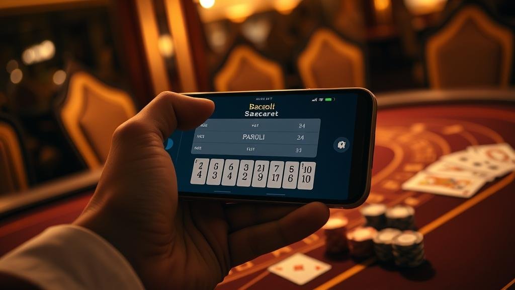 ตัวอย่างการเดินเงินบาคาร่าบนแท็บเล็ต