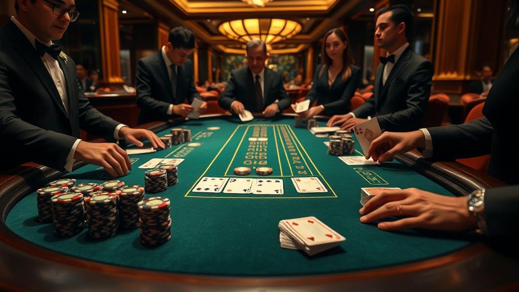 ตัวอย่างเค้าไพ่สองตัดและสลับคู่ในบาคาร่า