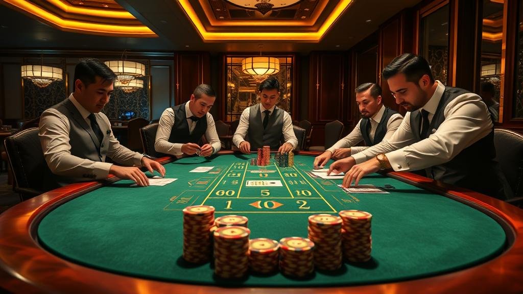 ตารางแสดงเค้าไพ่สองตัดในบาคาร่า