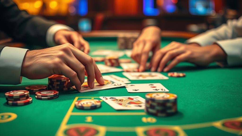 ตัวอย่างเค้าไพ่สลับคู่ในบาคาร่า