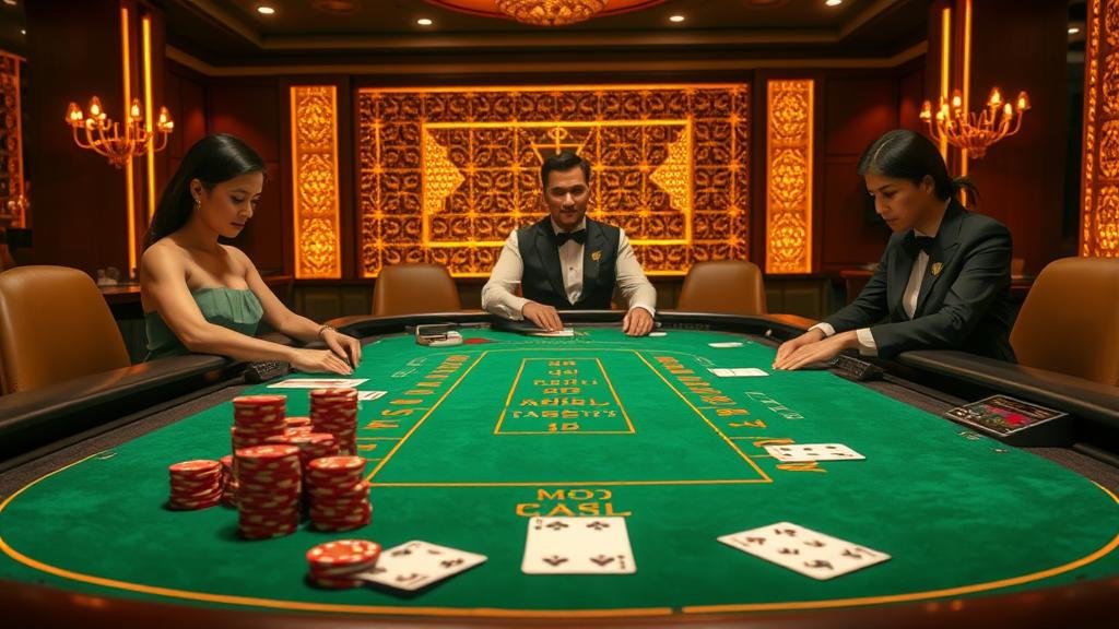 ตัวอย่างเค้าไพ่บาคาร่า สองตัด มังกร สลับคู่