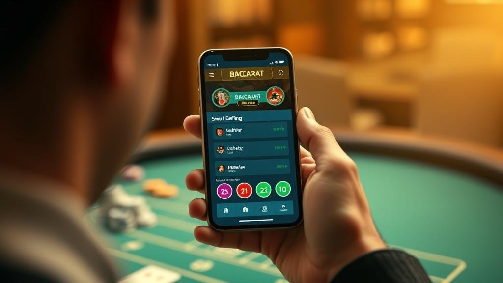 หน้าจอเกมบาคาร่าบนมือถือ iOS