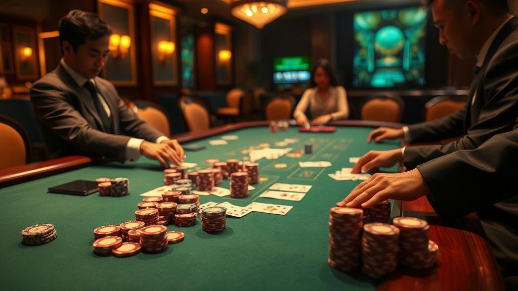 ตัวอย่างเค้าไพ่ปิงปองและเค้าไพ่คู่ในบาคาร่า