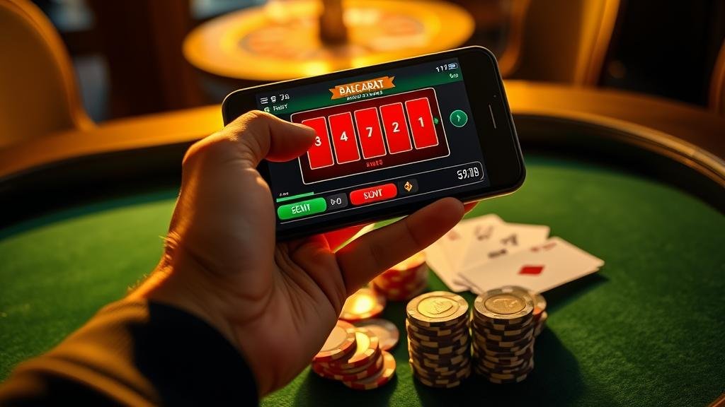 หน้าจอเกมบาคาร่าบนมือถือ