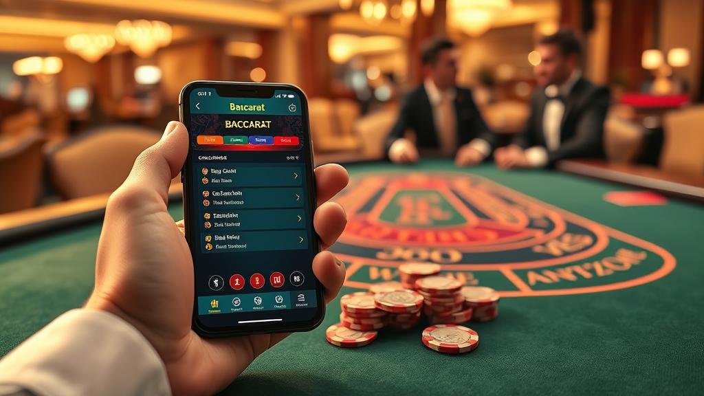 ภาพแสดงการสมัครและเล่นบาคาร่าบนมือถือ