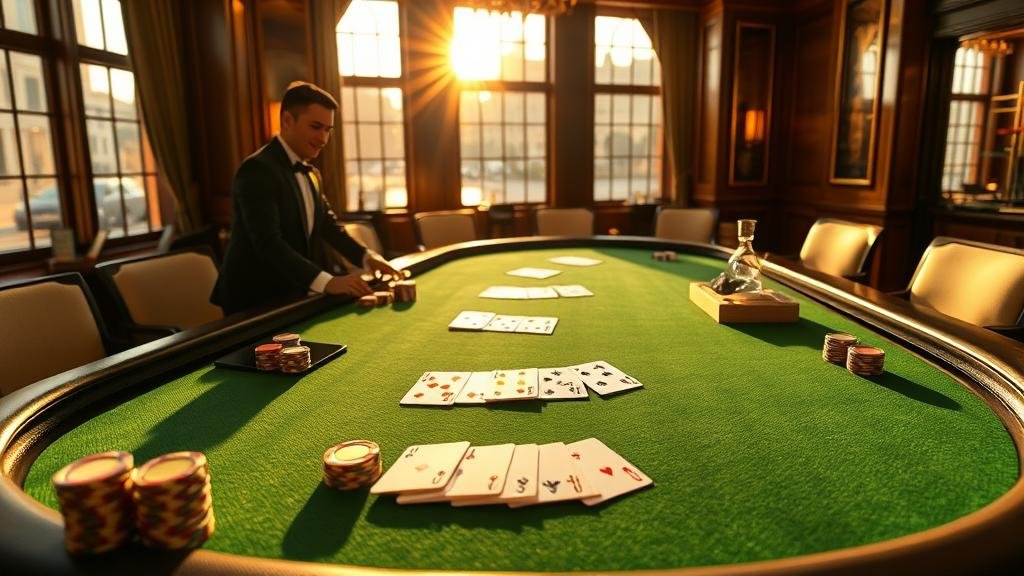 โต๊ะบาคาร่า AE Casino ยามค่ำคืน