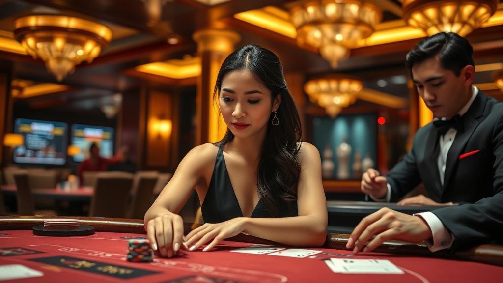 กลุ่มคนกำลังวางแผนเล่นบาคาร่า