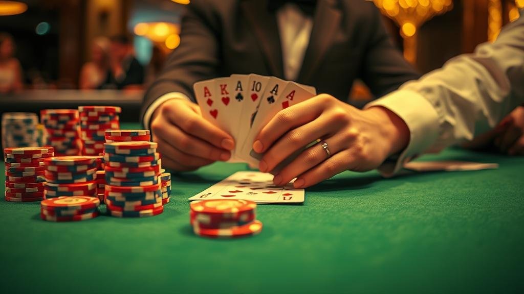 ตัวอย่างเค้าไพ่ปิงปองและสองตัดในบาคาร่า