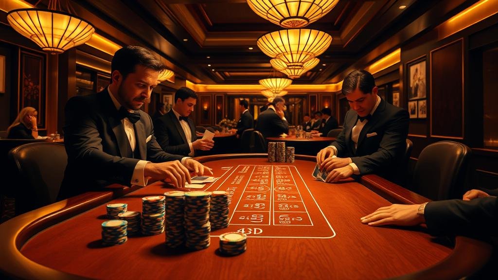 การวางเดิมพันบาคาร่าด้วยชิปและไพ่