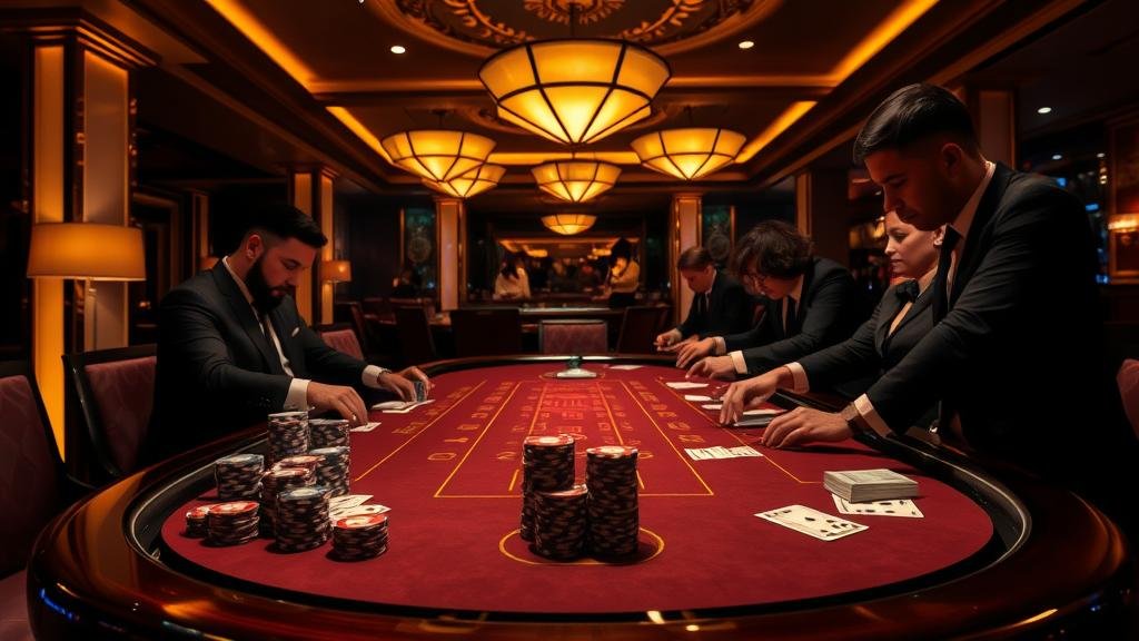 หน้าจอเกมบาคาร่า Playtech พร้อม Side Bets