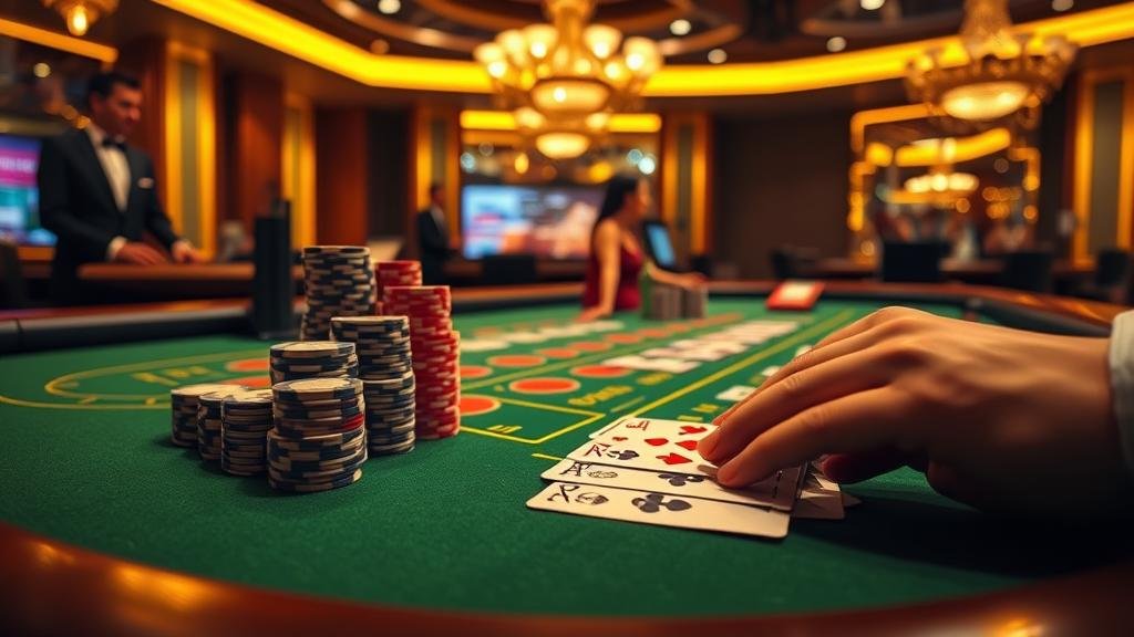 ภาพตัวอย่างเค้าไพ่สามตัดและปิงปองในบาคาร่า