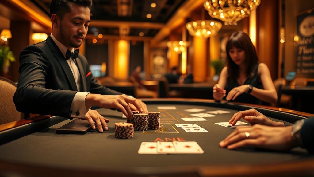 ตัวอย่างเค้าไพ่บาคาร่า: มังกร, ปิงปอง, สามตัด