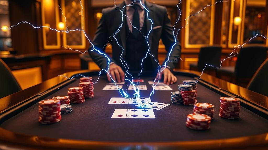 หน้าจอแสดงสถิติและรูปแบบไพ่บาคาร่าสายฟ้า