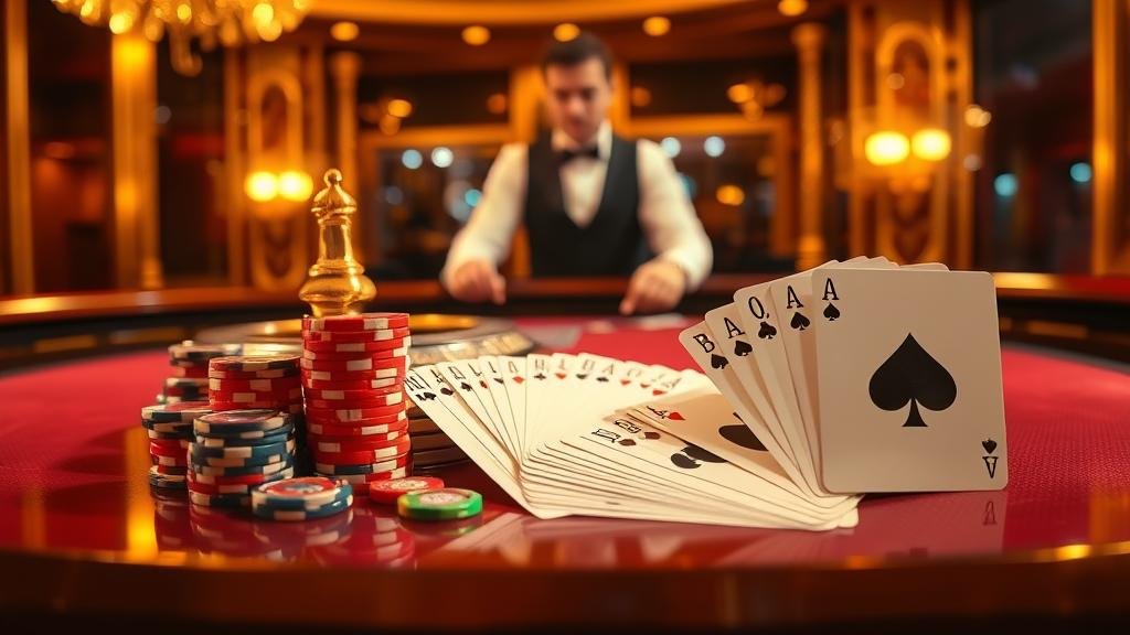 หน้าจอเกมบาคาร่าสด พร้อมสถิติและตัวเลือกเดิมพัน