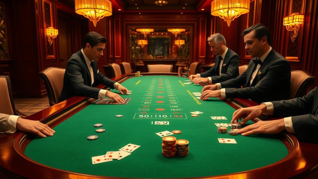 หน้าจอแสดงผลบาคาร่าจากค่าย AllBet หรือ Ezugi