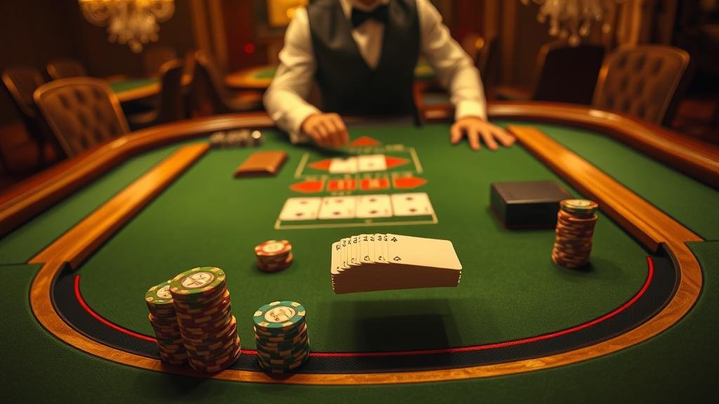 หน้าจอแสดงเค้าไพ่บาคาร่า ถนนใหญ่ และ ลูกปัด บนแท็บเล็ต