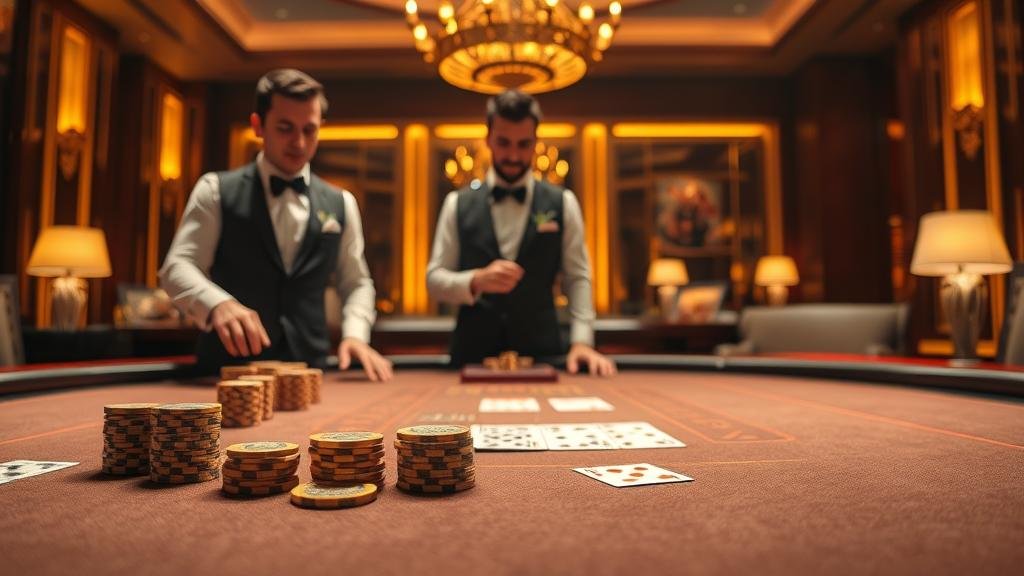 การวางชิปเดิมพันในเกมบาคาร่า