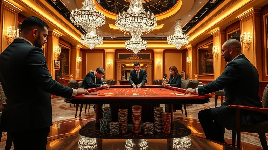 การวางชิปเดิมพันบนโต๊ะบาคาร่า