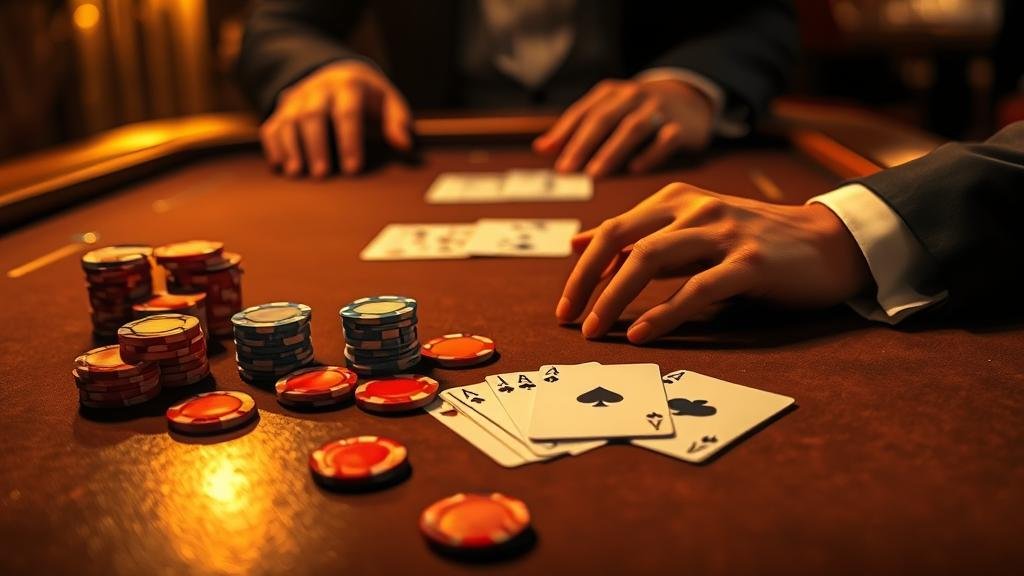 โต๊ะบาคาร่าแสดงตัวเลือกเดิมพันพิเศษ สองตัวติด