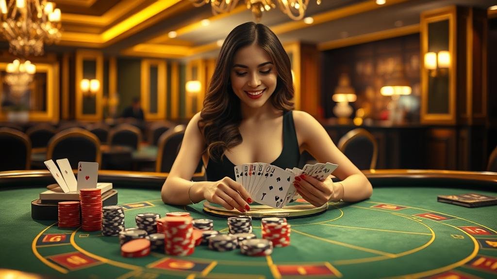 หน้าจอเกมบาคาร่าแสดงตัวเลือกการเดิมพันและประวัติผล