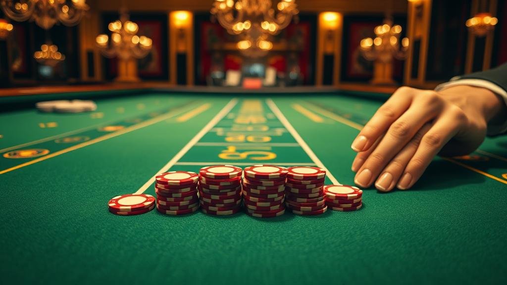 หน้าจอโทรศัพท์มือถือแสดงเกมบาคาร่า WM Casino