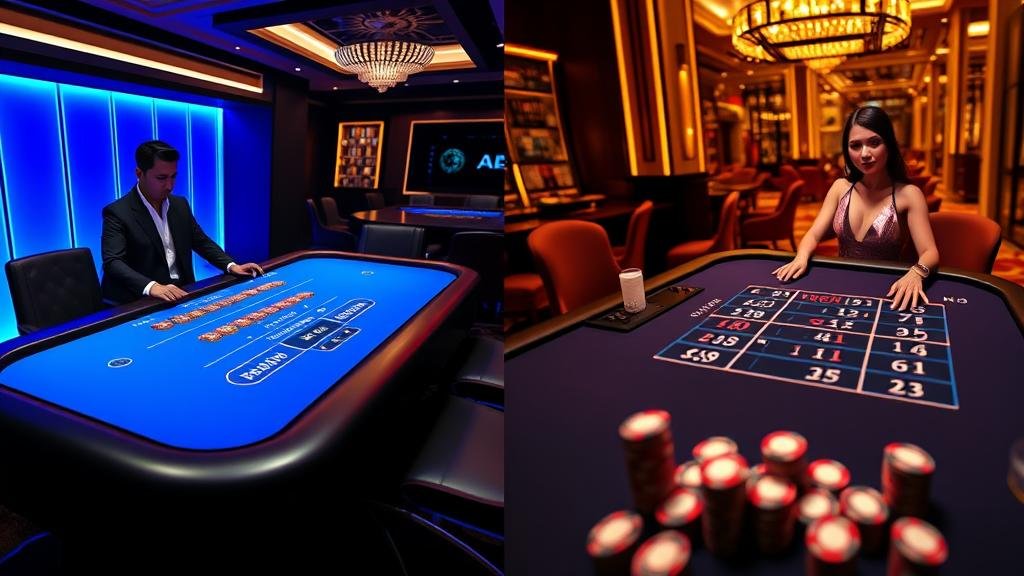 หน้าจอเกมบาคาร่า LuckyStreak แสดงสถิติ Roadmaps