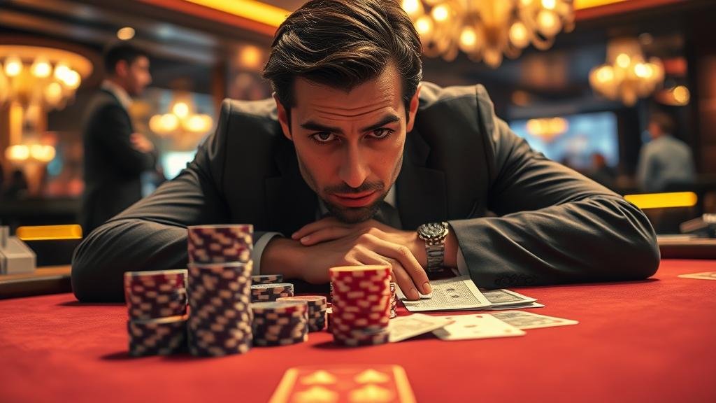 ไพ่บาคาร่าบนโต๊ะคาสิโน