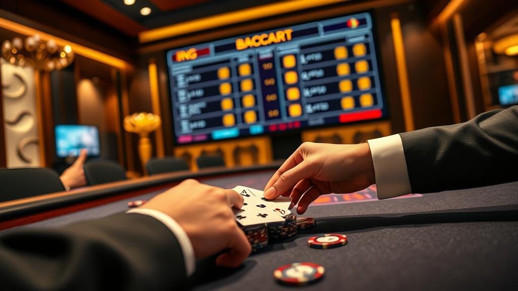 หน้าจอเกมบาคาร่าสดจากค่าย EBet ที่ใช้งานง่าย