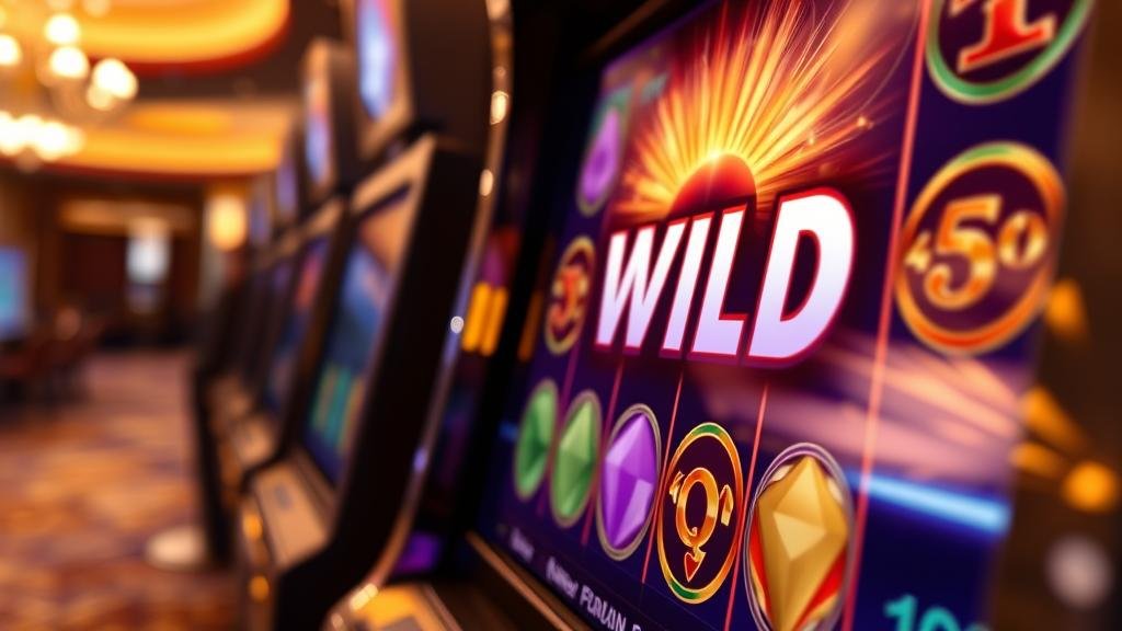 หน้าจอเกมสล็อต Joker Gaming พร้อมปุ่มตั้งค่า