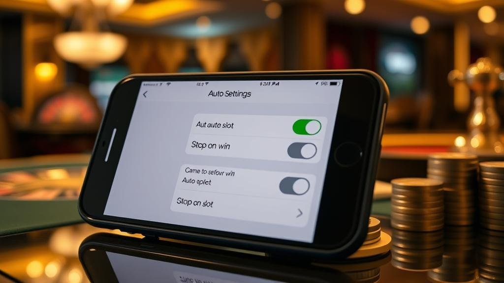 หน้าจอตั้งค่าออโต้สล็อตบนคอมพิวเตอร์เดสก์ท็อป