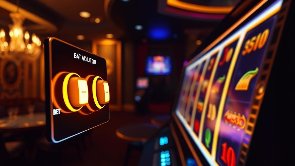 ปุ่มซื้อสปินในเกมสล็อตธีมกรีก