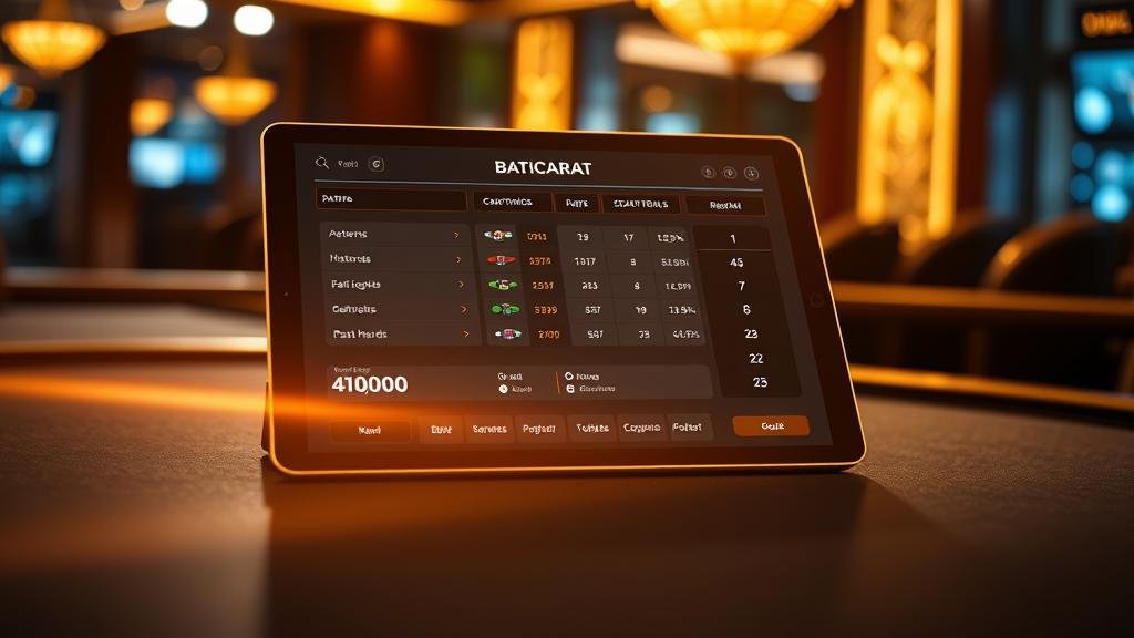 การแจกไพ่บาคาร่าบนโต๊ะดิจิทัล