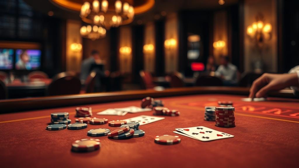 หน้าจอแท็บเล็ตแสดงสถิติการออกไพ่บาคาร่า