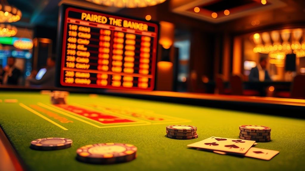 สถิติและเค้าไพ่บาคาร่าบนหน้าจอ