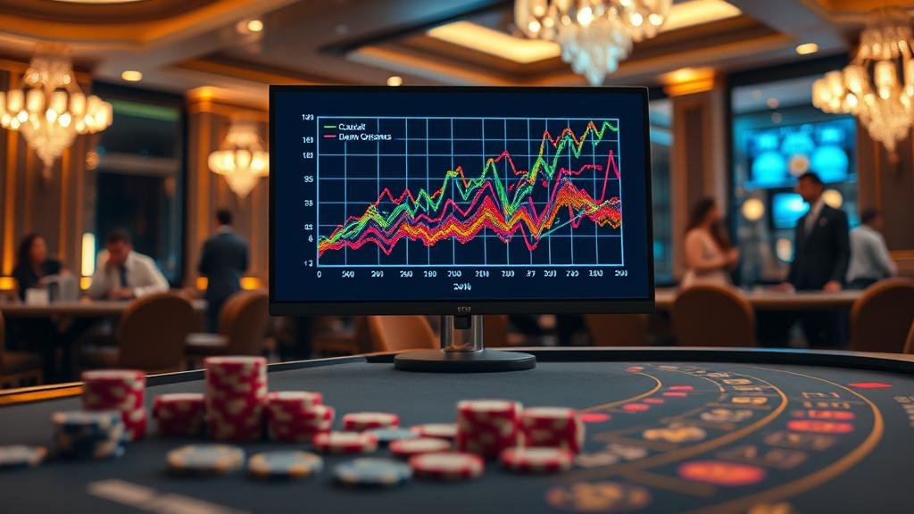 หน้าจอเลือกโต๊ะบาคาร่า AllBet พร้อมสถิติ