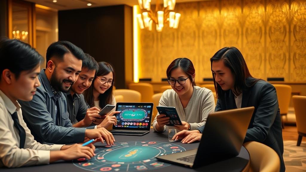 โต๊ะบาคาร่าพร้อมไพ่และชิป