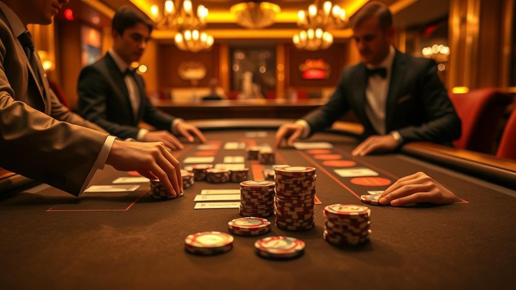 หน้าจอเกมบาคาร่าพร้อมข้อมูลอัตราจ่าย