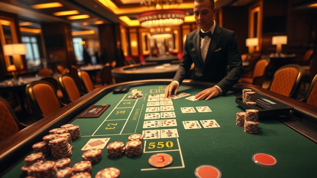 การแสดงผลเค้าไพ่บาคาร่าบนหน้าจอ