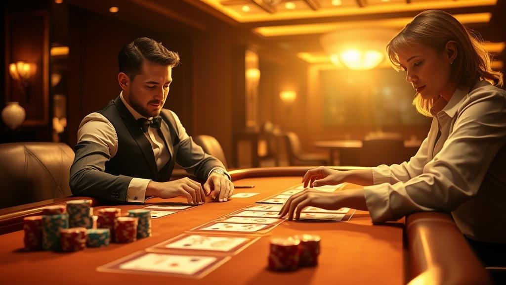 ภาพการเล่นบาคาร่าที่กำลังดำเนินอยู่