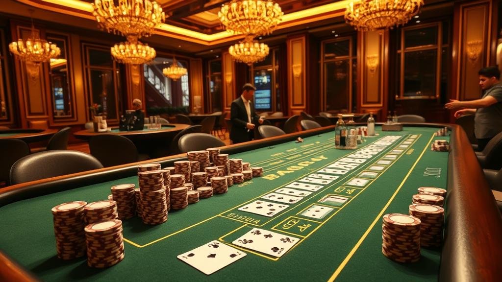 หน้าจอแสดงสถิติและเค้าไพ่บาคาร่า