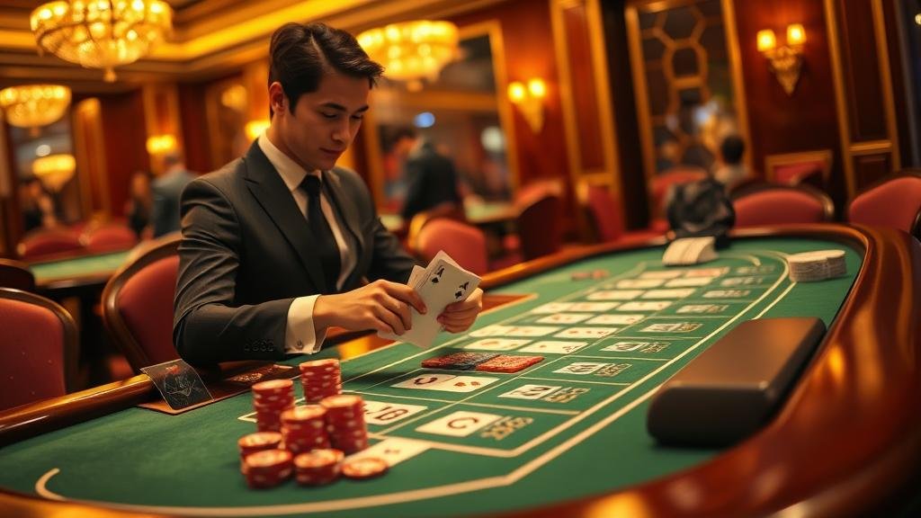 ภาพแสดงเค้าไพ่บาคาร่า ปิงปอง และมังกร