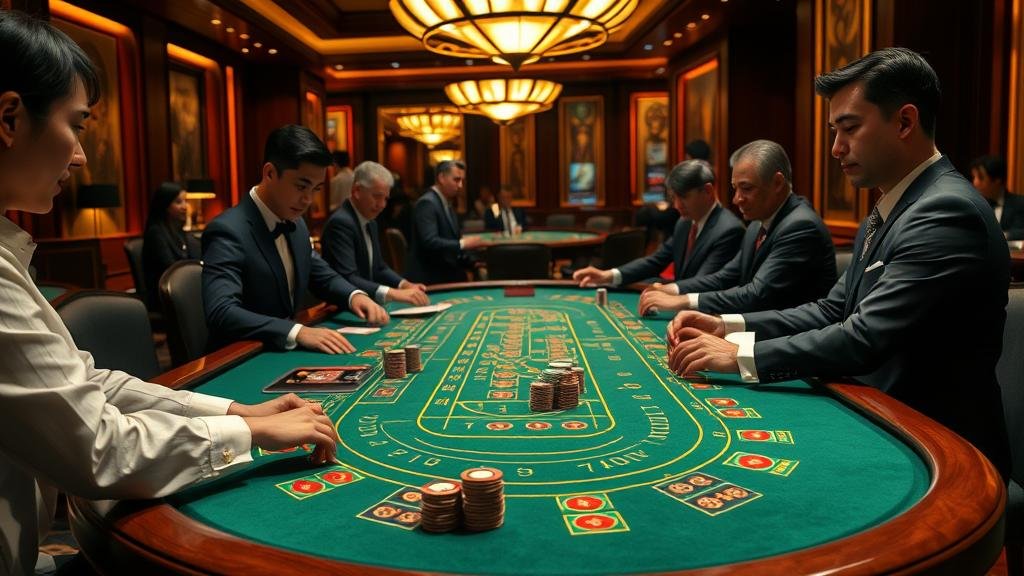 หน้าจอแสดงสถิติและอัตราจ่ายบาคาร่า