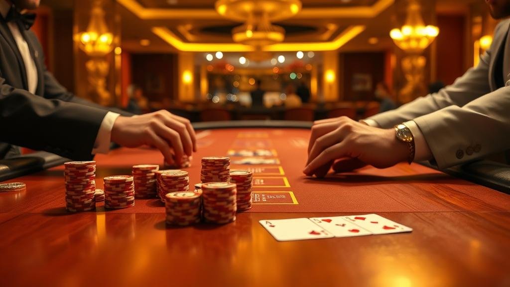 ตัวอย่างเค้าไพ่มังกรและปิงปองในบาคาร่า