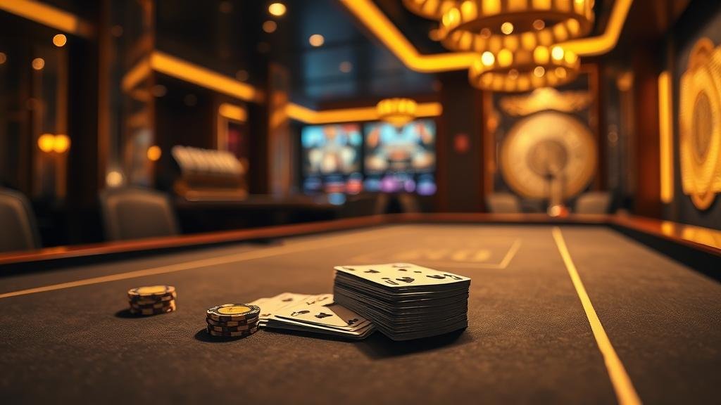 มือผู้เล่นกำลังเปิดไพ่บาคาร่าบนโต๊ะ