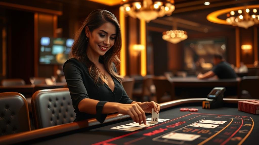 หน้าจอแท็บเล็ตแสดงผลบาคาร่า โต๊ะ 82 พร้อมสถิติ