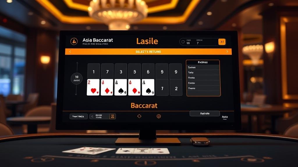 โต๊ะบาคาร่าพร้อมตัวเลือกการเดิมพัน