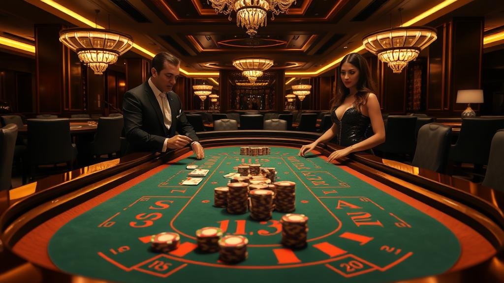 หน้าจอเลือกโต๊ะบาคาร่าพร้อมกำหนดงบประมาณ