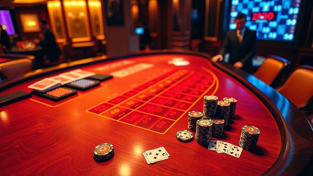 กองชิปคาสิโน แสดงถึงความมั่งคั่งและความเสี่ยง