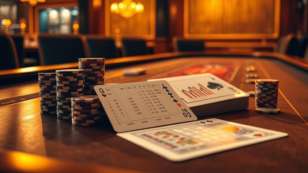 ชิปคาสิโนและมือผู้เล่น บาคาร่า