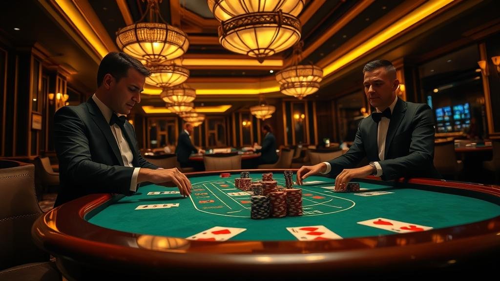 ตัวอย่างเค้าไพ่สองตัดในบาคาร่า